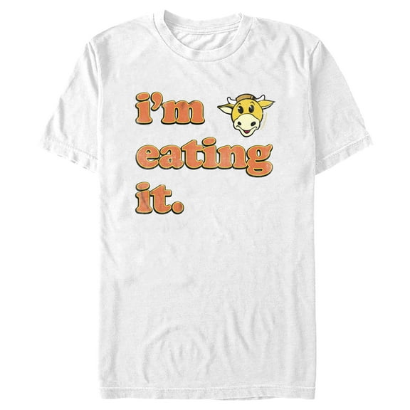 Men's Jay and Silent Bob Mooby's I'm Eating It Distressed Graphic Tee White Small