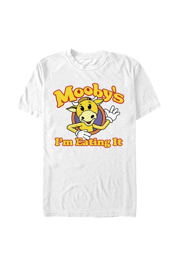 Men's Jay and Silent Bob Mooby's I'm Eating It Large Logo Graphic Tee White 2X Large