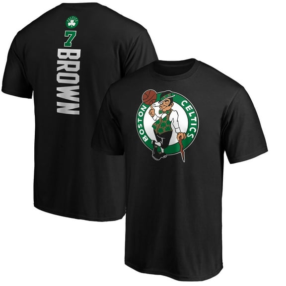 Men's Jaylen Brown Black Boston Celtics Playmaker Name & Number T-Shirt