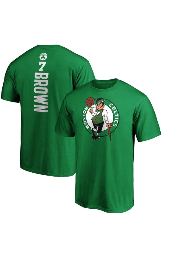 Men's Jaylen Brown Kelly Green Boston Celtics Playmaker Name & Number T-Shirt