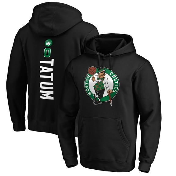 Men's Jayson Tatum Black Boston Celtics Playmaker Name & Number Pullover Hoodie