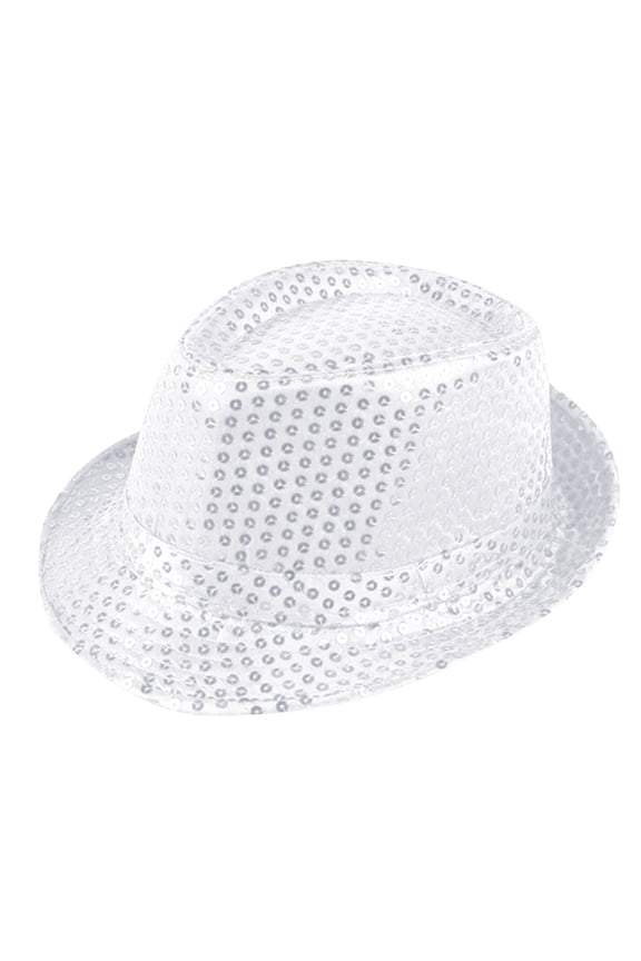 Men's Jazz Hat Stage Performance Topper Hat Stage Dance Sequin Hat