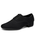 thumbnail image 1 of Men's Jazz Sneaker For Men Professional Black Oxford Upper Latin Salsa Shoe Plus Size Low Heel Tango Ballroom Dance Shoes, 1 of 7