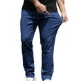 thumbnail image 1 of ZQUUVOU Men's Jean Pants Elastic Waist Pants Denim Straight Leg Blue, 1 of 8