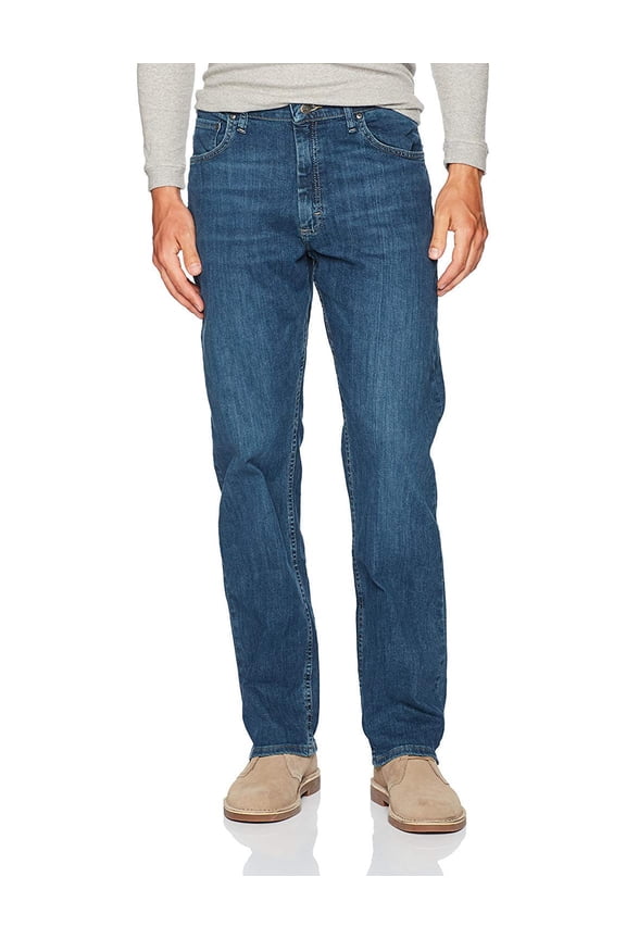 Authentics Men's Classic 5-Pocket Relaxed Fit Jean, Slate Flex, 38W x 29L
