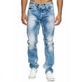 thumbnail image 1 of Men's Jeans Basic Streetwear Thick Seams Regular Fit, 1 of 3