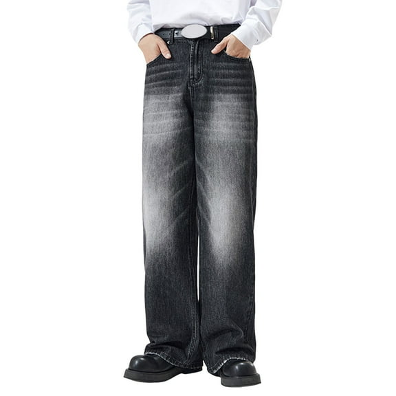 Men's Jeans Loose Fit Straight Leg Jeans Casual Streetwear Denim Pants with Pockets Men Jeans Pants