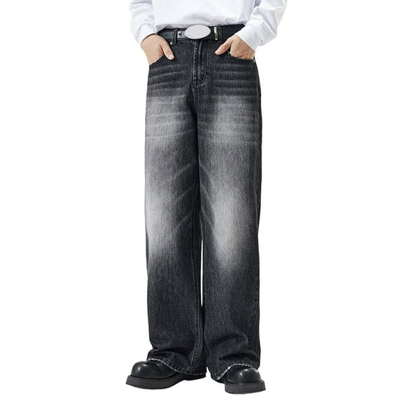 Men's Jeans Loose Fit Straight Leg Jeans Casual Streetwear Denim Pants with Pockets Men Jeans Pants