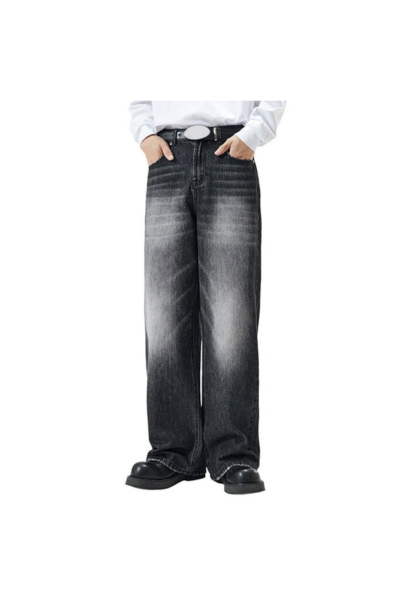 Men's Jeans Loose Fit Straight Leg Jeans Casual Streetwear Denim Pants with Pockets Men Jeans Pants
