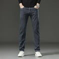 thumbnail image 1 of Men's Jeans Slim Fit Stretch Denim Pants Straight Leg, 1 of 5