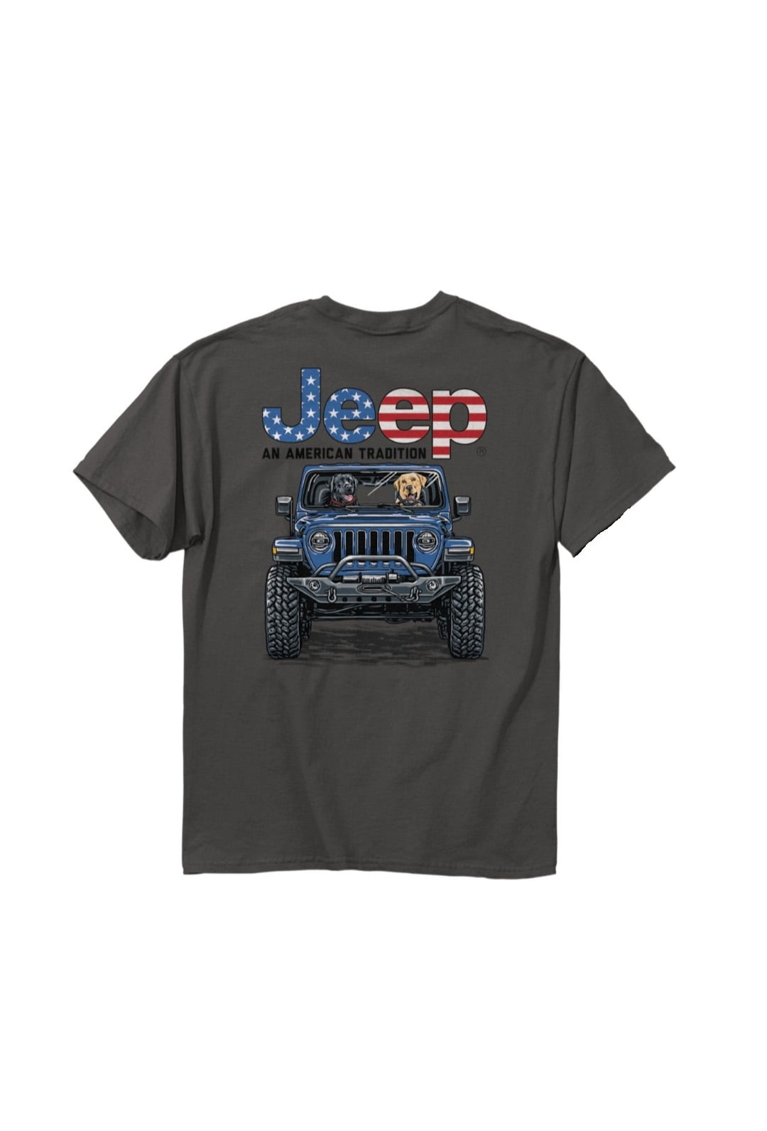Men's Jeep American Tradition Dogs Gray Graphic T-Shirt - 3XL
