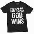 thumbnail image 1 of Men's Jesus Christ T-shirt Bible Verse Church Religion Christian Tee Christmas Gift God Wins shirt, 1 of 7