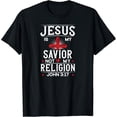 thumbnail image 1 of Men's Jesus Is My Savior Not My Religion Christian Religious God T-Shirt, Comfortable Breathable Soft Tee, Men's 100% Cotton Graphic T-Shirt 180gsm, 1 of 5