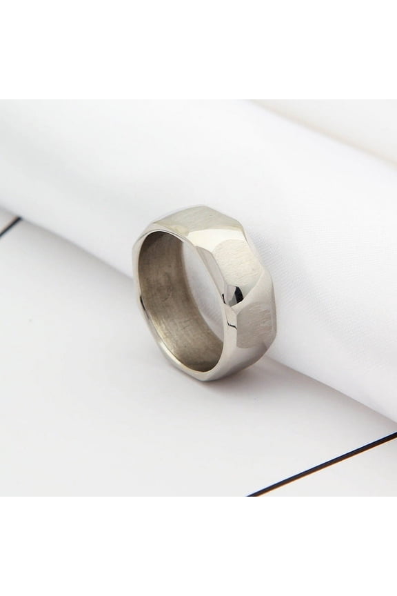 Men's Jewelry Retro Custom Titanium Steel Ring Diamond