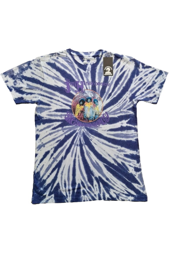 Men's Jimi Hendrix Are You Experienced (Dip-Dye) Tie Dye T-shirt Medium Purple