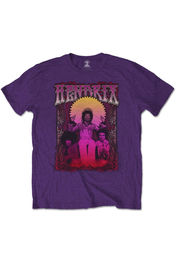 Men's Jimi Hendrix Karl Ferris Wheel Slim Fit T-shirt Small Purple