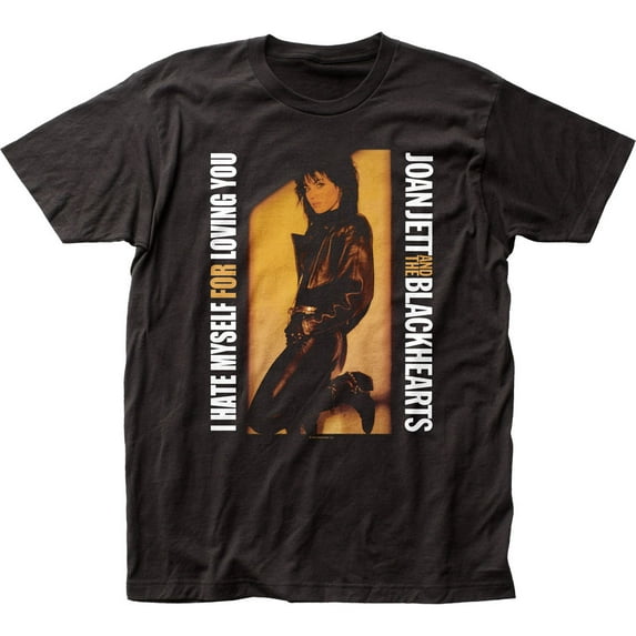Men's Joan Jett I Hate Myself For Loving You Slim Fit T-shirt X-Large Black
