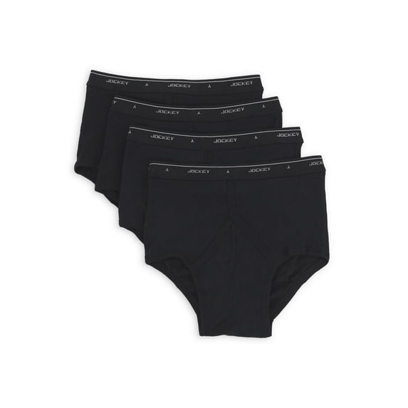 Men's Jockey® 4-pack Classic Knit Full-Rise Briefs Color: Black Size: 34