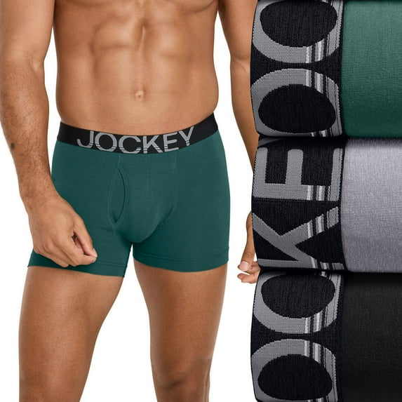 Men's Jockey® ActiveStretch™ 3-Pack Boxer Briefs Color: Boulder Heather Mutli Size: M