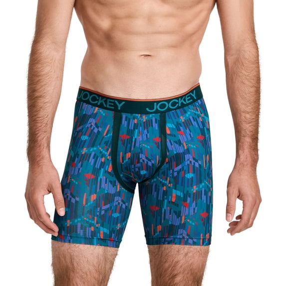 Men's Jockey® Chafe-Proof Pouch Microfiber 6" 3-Pack +1 Bonus Boxer Briefs Color: Black Size: L