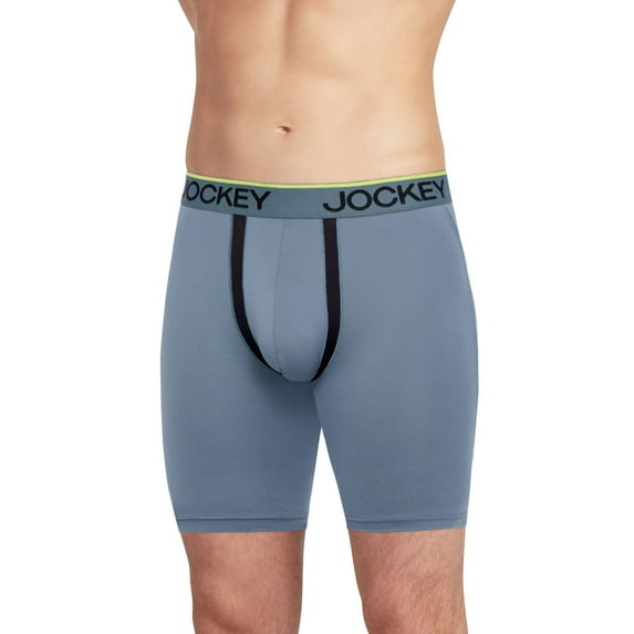 Men's Jockey® Chafe-Proof Pouch Microfiber 8.5" 3-Pack +1 Bonus Boxer Briefs Color: Aqua Size: XL