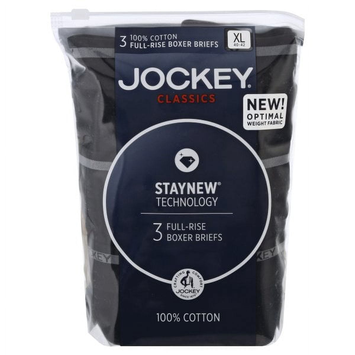 Jockey Classic Boxer In Cotone 3 Pezzi – Taglia X-Large – Fantasie Plaid Verde, Blu E Azzurro