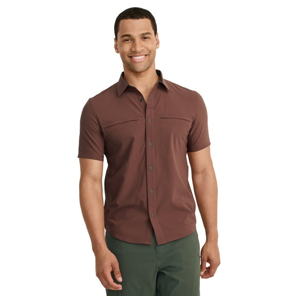 Jockey Outdoors Men's Short Sleeve Snap Woven Shirt