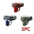 thumbnail image 1 of Men's Jockstrap Athletic Supporters Underwear Multipack, Mesh Low Rise Breathable Performance Jock Strap Valentine's Day Gift for Husband Blue M, 1 of 3