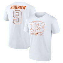Men's Joe Burrow White Cincinnati Bengals Name & Number T-Shirt