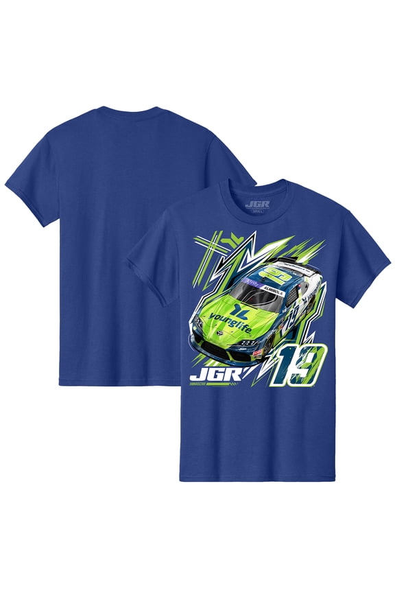 Men's Joe Gibbs Racing Team Collection Blue Aric Almirola YoungLife Car T-Shirt