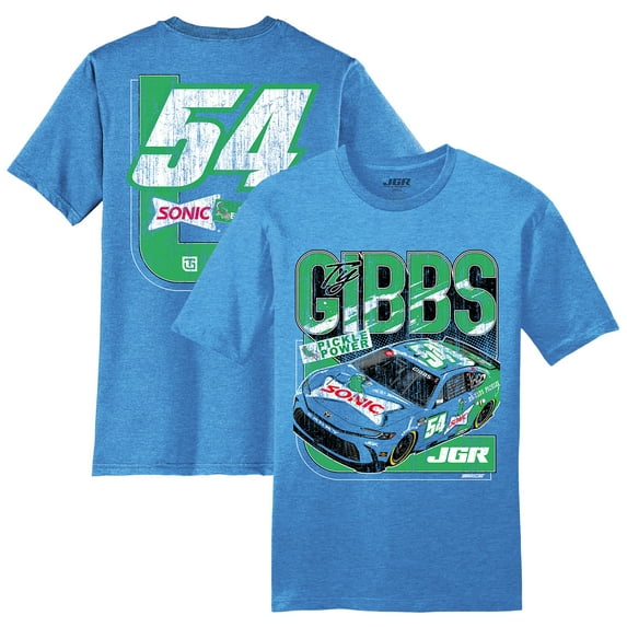 Men's Joe Gibbs Racing Team Collection Heather Royal Ty Gibbs Sonic T-Shirt