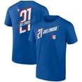 thumbnail image 1 of Men's Joel Embiid Royal Philadelphia 76ers Full-Court Press Name & Number T-Shirt, 1 of 5