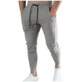 thumbnail image 1 of ZQUUVOU Men's Jogger Pants Drawstring Sports Fitness Pants Multi Pockets Sweatpant Full Length Pants Gray, 1 of 8