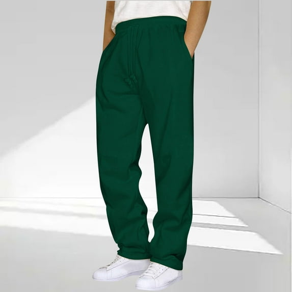 Men’s Jogger Pants, Elastic Waist Drawstring Sweatpants, Casual Sport Pants, Breathable Comfortable Gym Running Hiking Travel Outdoor Lounge Daily Wear Pants