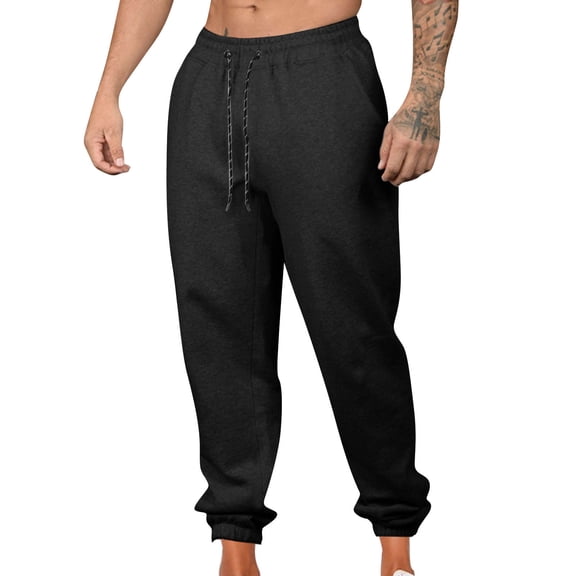 Men's Jogger Pants Gym Workout Joggers Drawstring Elastic Waist Tapered Athletic Running Sweat Pants with Pockets