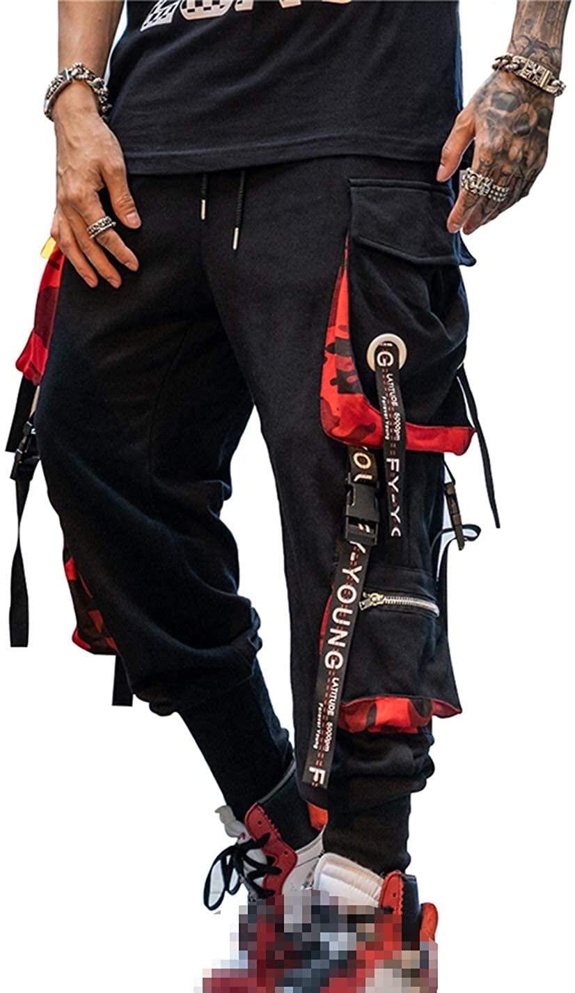アウトレット福袋 Men's Jogger Pants Punk Cargo Baggy Techwear Hip Hop Harem Clothing