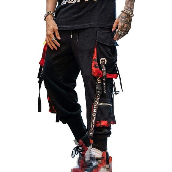 Men's Jogger Pants Punk Cargo Baggy Techwear Hip Hop Harem Pants Streetwear Track Pants