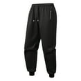 thumbnail image 1 of Men's Jogger Pants Sherpa Lined Winter Warm Trousers Stretch Elastic Waist Thermal Fleece Sweatpants with Zip Pockets (3XL, Black), 1 of 5