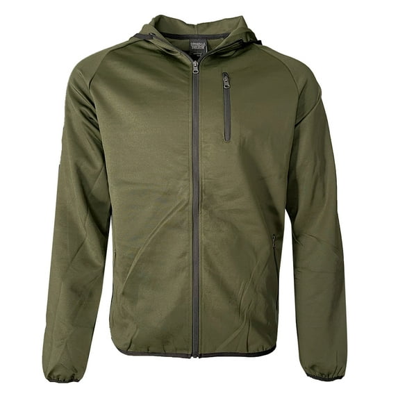 Men's Jogger Set Athletic Sports Tracksuit Full Zip Hoodie Jacket and Pants, Green, XL