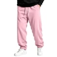 thumbnail image 1 of Men's Jogger Sweatpants Drawstring Elastic Waist Casual Relaxed Fit Athletic Solid Color Lounge Trousers with Pockets, 1 of 7