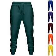 Men's Jogger Sweatpants Elastic Waist Drawstring Straight Leg Casual Pants Fashion Active Workout Yoga Running Pants