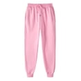 thumbnail image 1 of Men's Jogger Sweatpants Plus Size Hip Hop Fleece Lined Drawstring Pockets Casual Winter Long Pants, Pink-2XL, 1 of 2