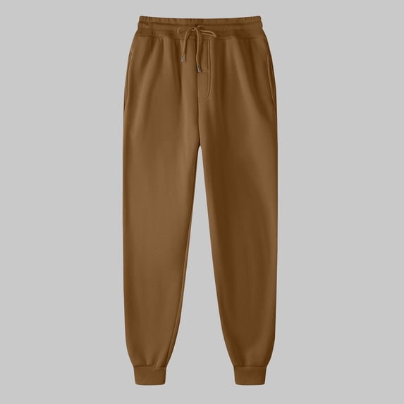 Men's Jogger Sweatpants with Pockets Athletic Tapered Track Pants Elastic Waist Drawstring Workout Activewear Lounge Trousers for Running Training Gym