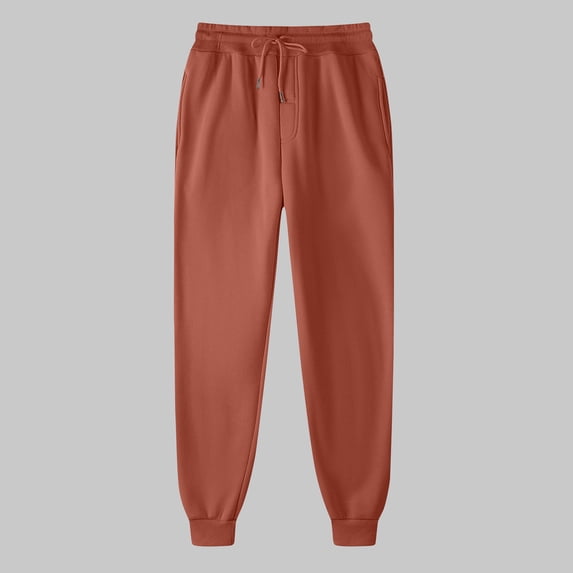 Men's Jogger Sweatpants with Pockets Athletic Tapered Track Pants Elastic Waist Drawstring Workout Activewear Lounge Trousers for Running Training Gym