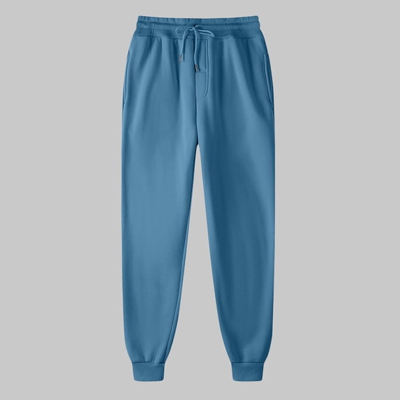 Men's Jogger Sweatpants with Pockets Athletic Tapered Track Pants Elastic Waist Drawstring Workout Activewear Lounge Trousers for Running Training Gym