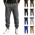 thumbnail image 1 of Men's Jogger Sweatpants Straight Leg Casual Pants with Drawstring Waist and Pockets for Gym Daily Wear, 1 of 10