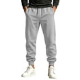 thumbnail image 1 of Men's Jogger Sweatpants Straight Leg Casual Pants with Drawstring Waist and Pockets for Gym Daily Wear, 1 of 9