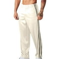 thumbnail image 1 of Men's Joggers Bottoms,Jogging Pants Men Striped Straight Leg Sweatpants Elasticated Waist Trousers Training Pants with Pockets Casual Trousers Track Sweat Pants for Workout, 1 of 6