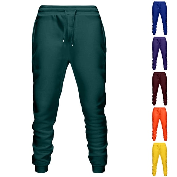 Men’s Joggers Casual Sweatpants Polyester Drawstring Elastic Waist Straight Leg Quick Dry Breathable Lightweight for Gym Workout Running Daily Wear Activewear Essentials | JASKFLY,Blue L