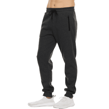 Men's Sweatpants Joggers Lightweight Elastic Waist Athletic Workout Gym Running Sweat Pants with Pockets Black